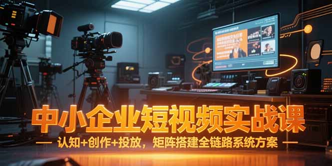 中小企业短视频实战课，认知+创作+投放，矩阵搭建全链路系统方案-清风