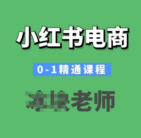 小红书电商0-1精通课程，小红书开店必学课程-清风