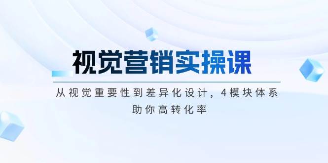 视觉营销实操课, 从视觉重要性到差异化设计, 4模块体系, 助你高转化率-清风