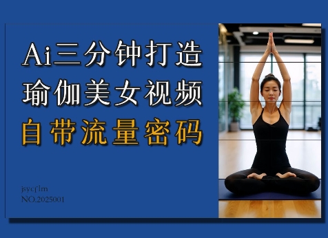 Ai3分钟打造瑜伽美女视频，自带流量密码-清风