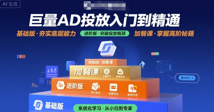 巨量AD投放入门到精通，基础版+进阶版+加餐课-清风