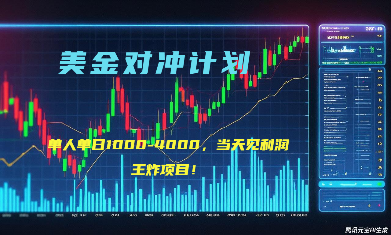 2025年最暴力项目“美金先登计划”最新最强对冲战法，每日实际收益1K-4K-清风