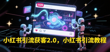 小红书引流获客2.0，小红书引流教程-清风