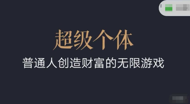 超级个体2024-2025翻盘指南，普通人创造财富的无限游戏-清风