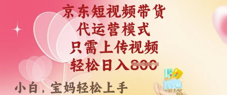 京东短视频带货，2025翻身项目，只需上传视频，单月稳定变现8k+【揭秘】-清风