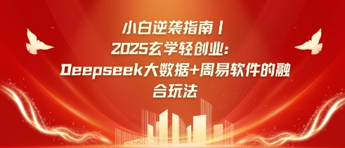 小白逆袭指南，2025玄学轻创业：Deepseek大数据+周易算法的融合玩法-清风
