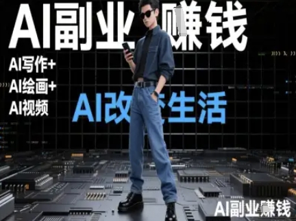 AI改变生活(Ai写作+AI绘画+Ai视频)，AI副业挣钱-清风