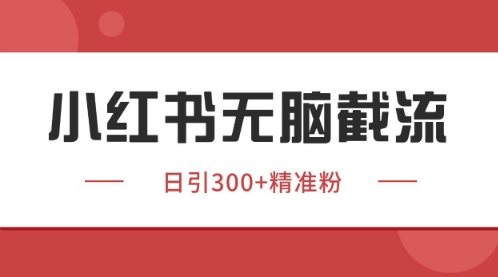 小红书只要你有同行就能获客，独家野路子获客玩法，暴力截流【揭秘】-清风
