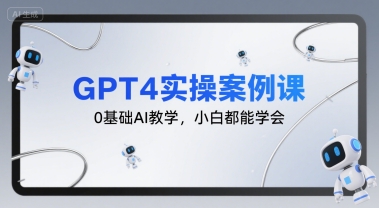 GPT4实操案例课，0基础AI教学，小白都能学会-清风