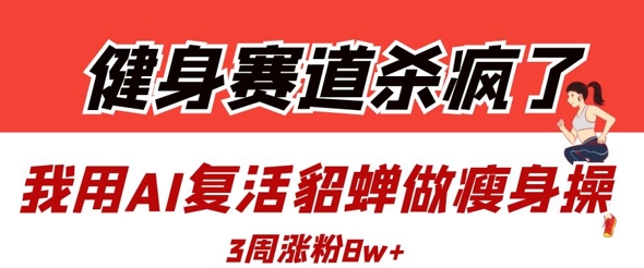 健身赛道杀疯了？我用AI复活貂蝉做瘦身操，3周涨粉8W-清风