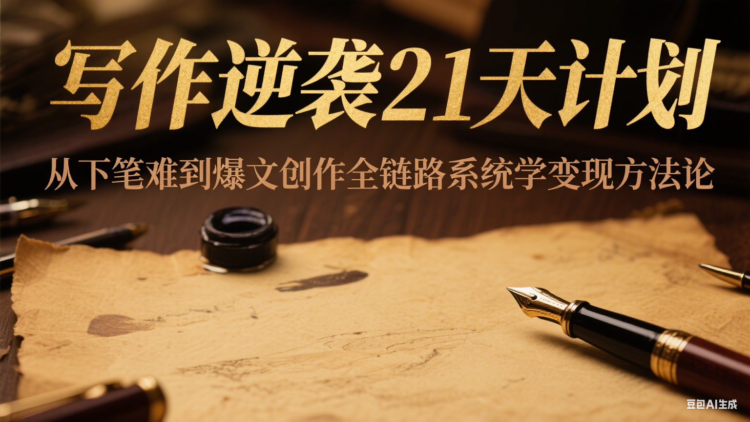 写作逆袭21天计划：从下笔难到爆文创作全链路系统学变现方法论-清风