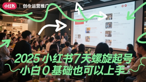 2025小红书7天螺旋起号，小白0基础也可以上手-清风