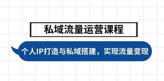 私域流量运营课程，个人IP打造与私域搭建，助力学员实现流量变现-清风