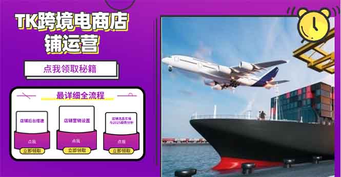 2025TK跨境电商选品趋势0到1店铺搭建最全实操讲解，轻松在家把货卖出国-清风