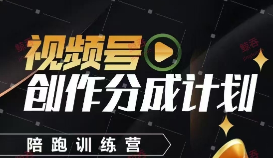 视频号创作分成计划陪跑训练营，手把手教会你如何制作视频，细水长流型项目-清风