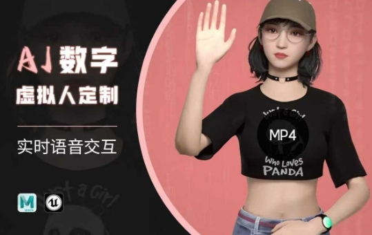 Ai数字人虚拟(智能体)实时语音交互特训营，​自行定制超写实角色AI数字人交互技术-清风