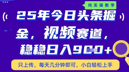 今日头条视频赛道最新玩法，每天十分钟，保底日入9张+【揭秘】-清风