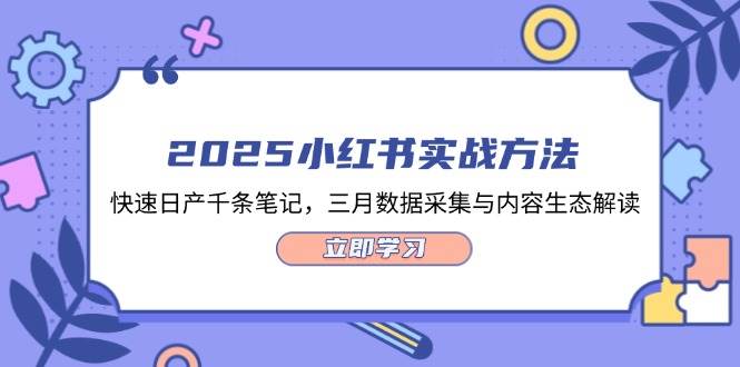 2025小红书实战方法，快速日产千条笔记，三月数据采集与内容生态解读-清风