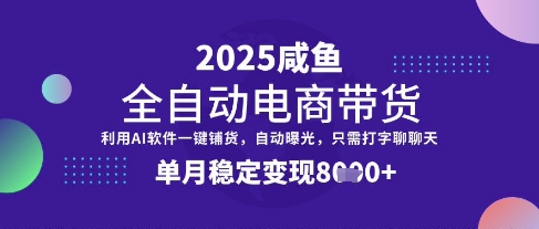 全网首发【闲鱼全自动电商带货】三年磨一剑，一朝露锋芒，单月稳定变现8k+【揭秘】-清风