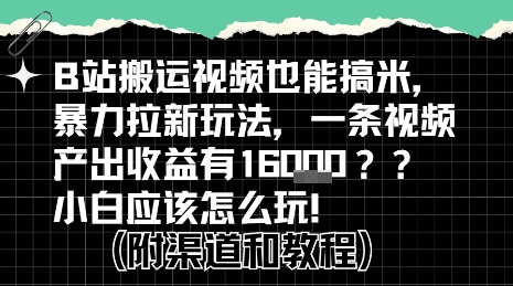 b站掘金计划？搬运视频也能挣拉新的收益，小白应该怎么玩！-清风