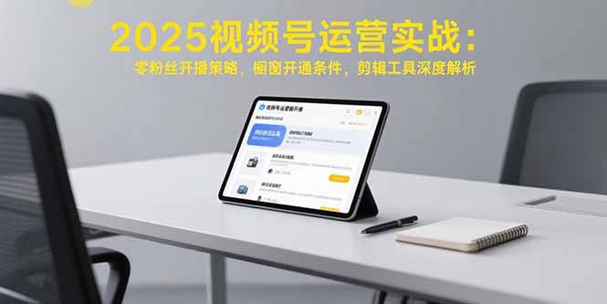 2025视频号运营实战：零粉丝开播策略，橱窗开通条件，剪辑工具深度解析-清风