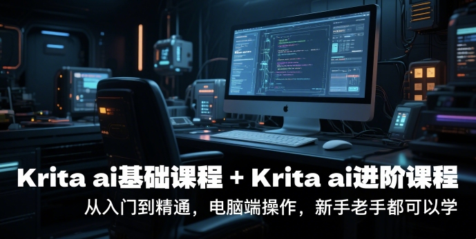 krita ai基础课程+Krita ai进阶课程，从入门到精通，电脑端操作，新手老手都可以学-清风