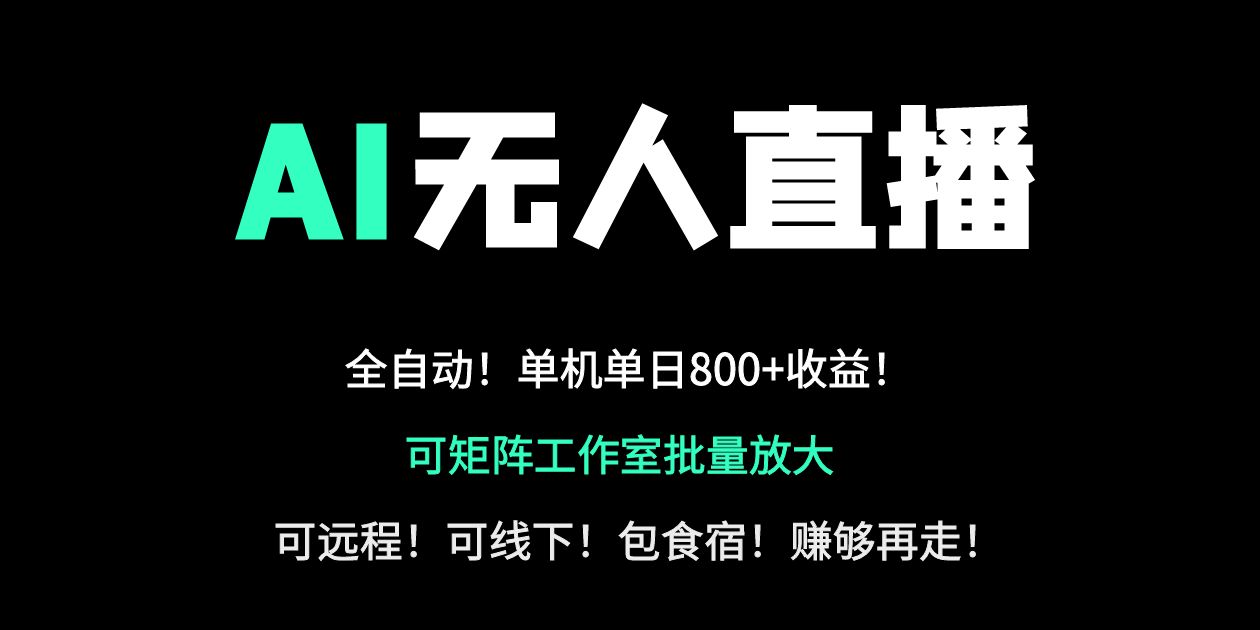 24小时自动带货！AI无人直播副业日赚800+，轻资产创业首选-清风
