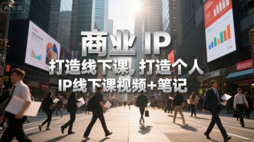 商业IP打造线下课，打造个人 IP线下课视频+笔记-清风