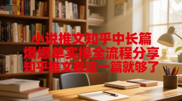小说推文知乎中长篇爆单实操全流程分享，知乎推文看这一篇就够了-清风