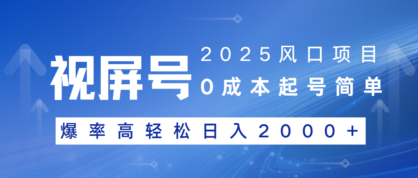 2025风口项目，视频号带货，起号简单，爆率高轻松日入2000+-清风