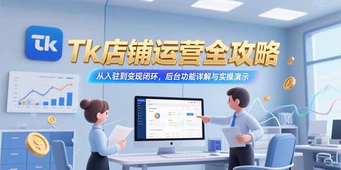 Tk店铺运营全攻略，从入驻到变现闭环，后台功能详解与实操演示-清风