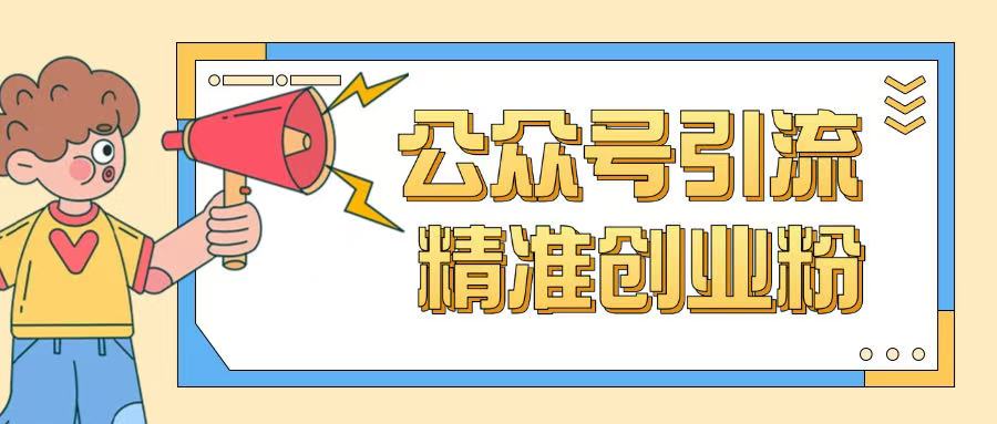 公众号引流创业粉玩法，0基础即可轻松掌握流量-清风