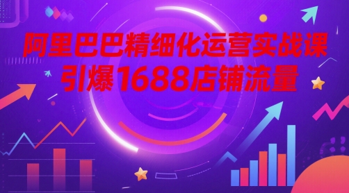 阿里巴巴精细化运营实战课，引爆1688店铺流量-清风
