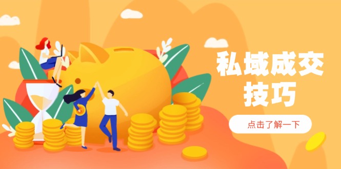 私域成交技巧，帮你从入门到精通，破解四大痛点，快速变现，轻松收钱-清风
