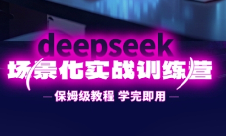 DeepSeek场景化实战训练营，保姆级教程，学完即用，手把手教你用DeepSeek提升效率-清风