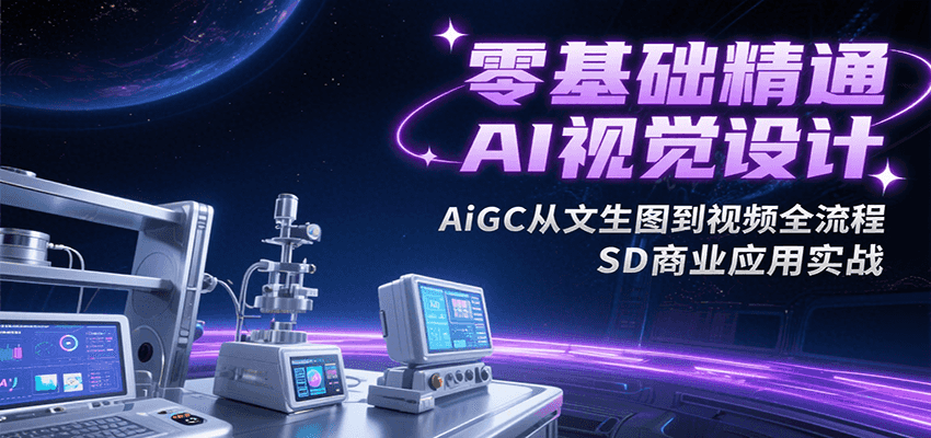 零基础精通AI视觉设计，AiGC从文生图到视频全流程，SD商业应用实战-清风