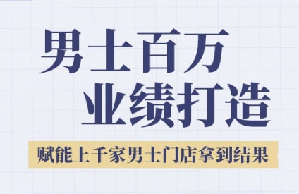 2025男士美业百万业绩打造，赋能上千家男士门店拿到结果-清风