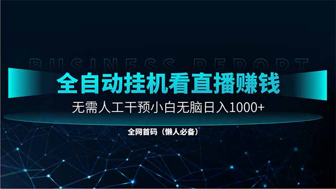 直播助手全自动看大平台直播赚钱，全自动无需人工干预，小白无脑日入1000-清风