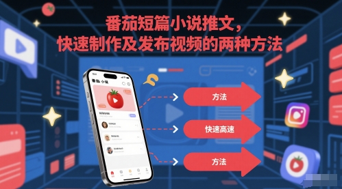 番茄短篇小说推文，快速制作及发布视频的两种方法-清风