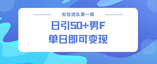 男粉引流新方法不违规，当日即可变现-清风