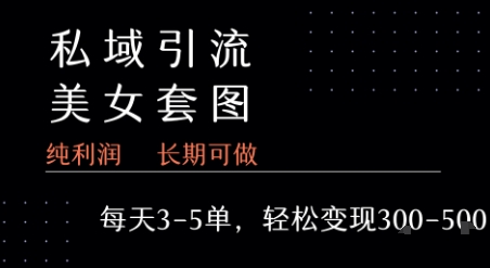 私域卖套图每天3-5单   每单利润99-2张+-清风