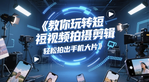 教你玩转短视频拍摄剪辑，轻松拍出手机大片-清风