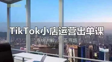 TikTok小店运营出单课，从开店选品、运营出单、发货回款，进行全流程讲解-清风