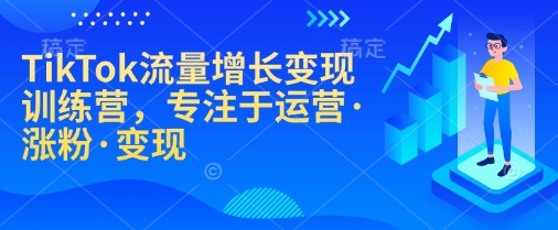TikTok流量增长变现训练营，专注于运营·涨粉·变现-清风