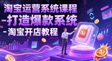 淘宝运营系统课程-打造爆款系统-淘宝开店教程-清风