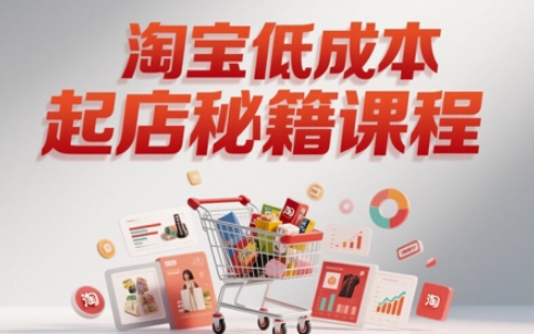 淘宝低成本起店系统课，助你快速起店，实现弯道超车-清风