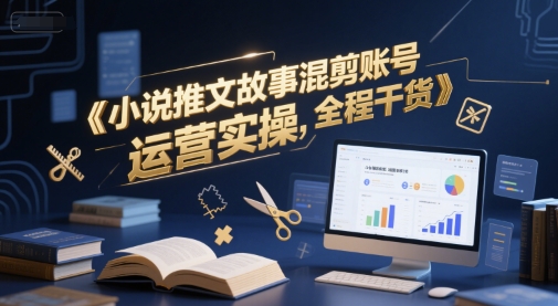 小说推文故事混剪账号运营实操，全程干货-清风