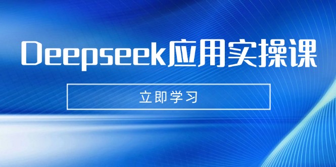 Deepseek应用实操课：AI制作数字妈妈、写真、短视频，辅导作业，PPT制作等-清风