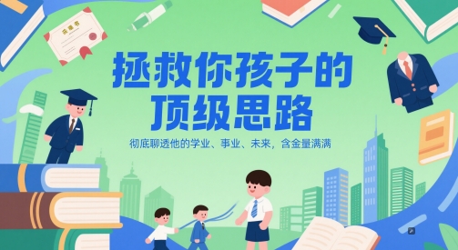 付费文章：拯救你孩子的顶级思路，彻底聊透他的学业、事业、未来，含金量满满-清风