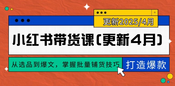 小红书带货课(更新4月-清风